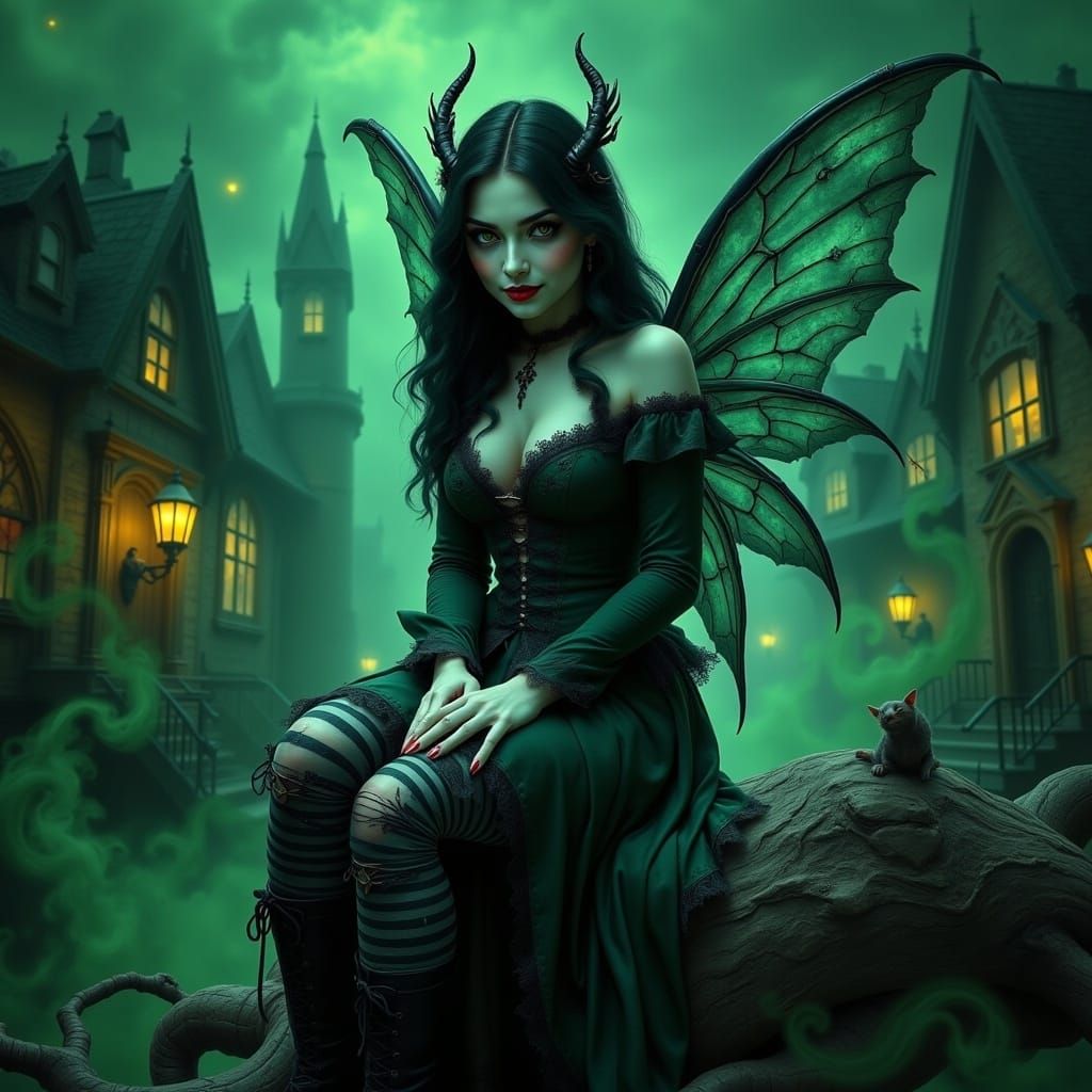 Goth Fairy  by @Dawn_Day_Dreamer