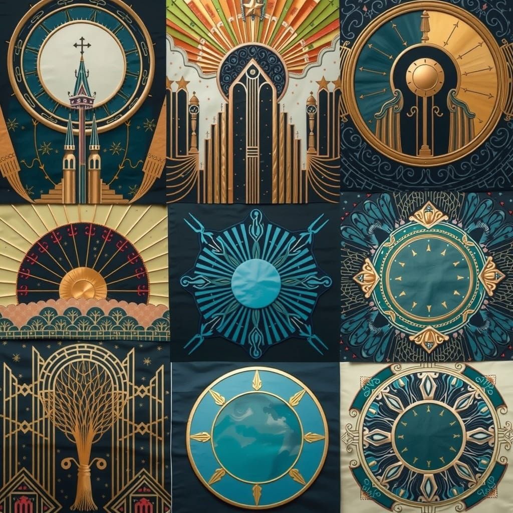 Whimsical Embroidered Quilt in Delicate Satin and Lace