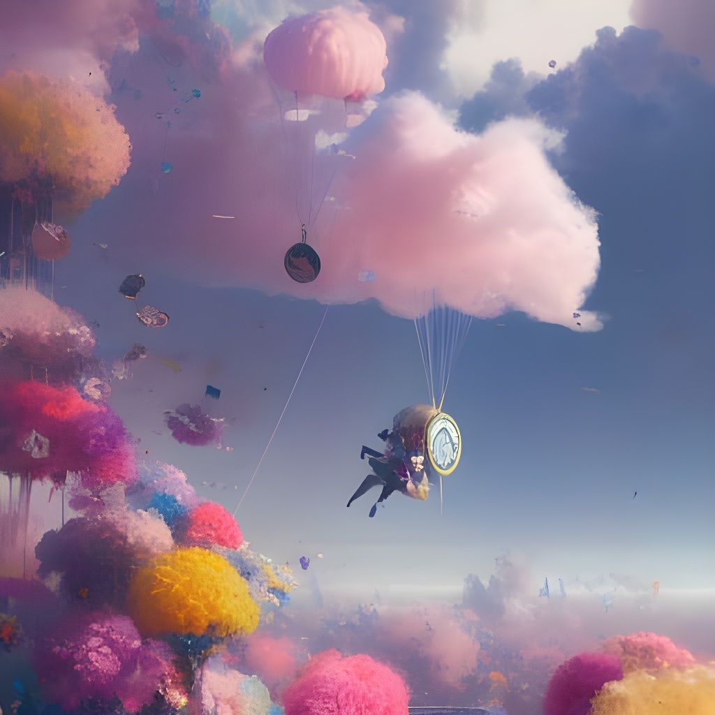 Parachuting clocks in the clouds