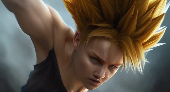 Live action film, Realistic and Beautiful Super Sayayin fema...