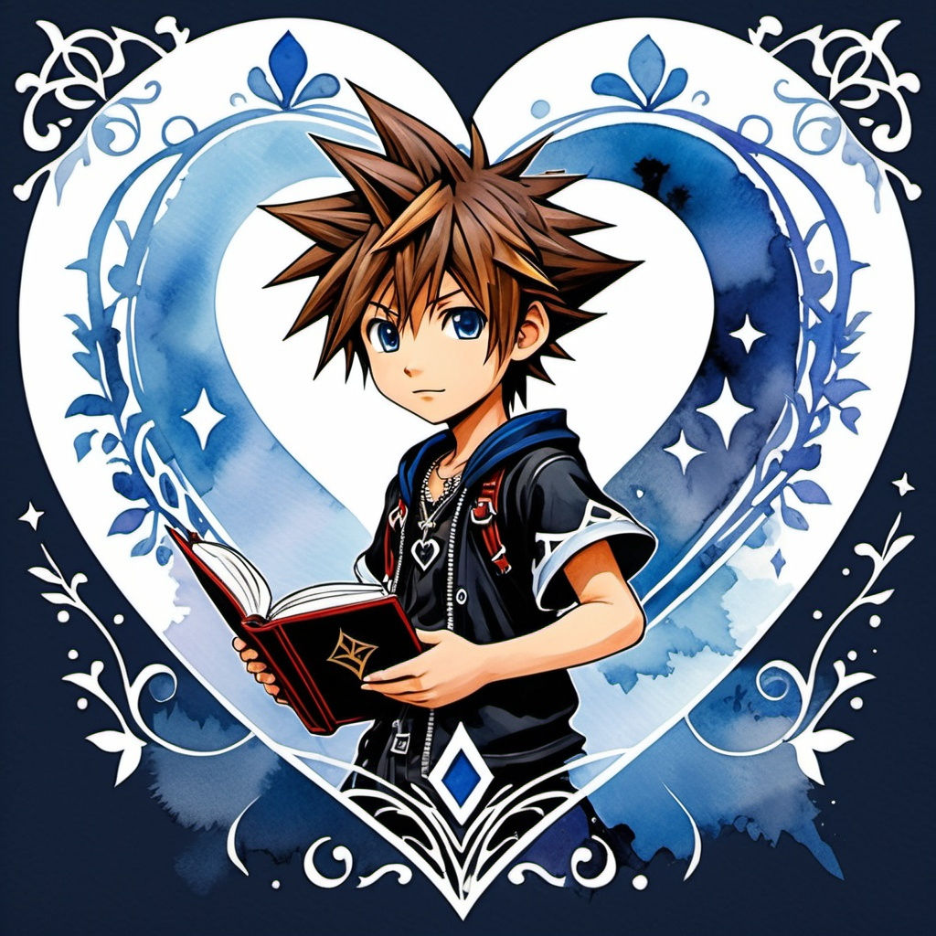Sora Researching Kingdom Hearts Lore