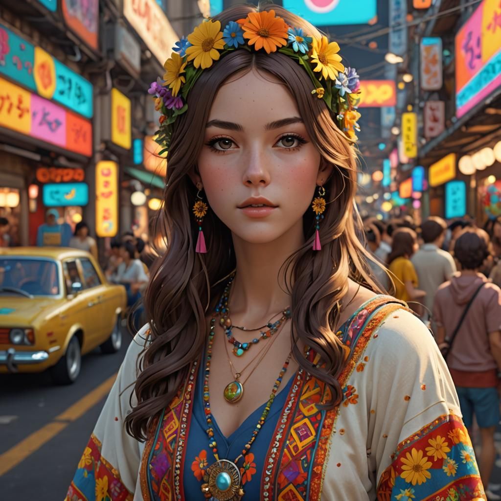 Beautiful Groovy 1960’s. - AI Generated Artwork - NightCafe Creator