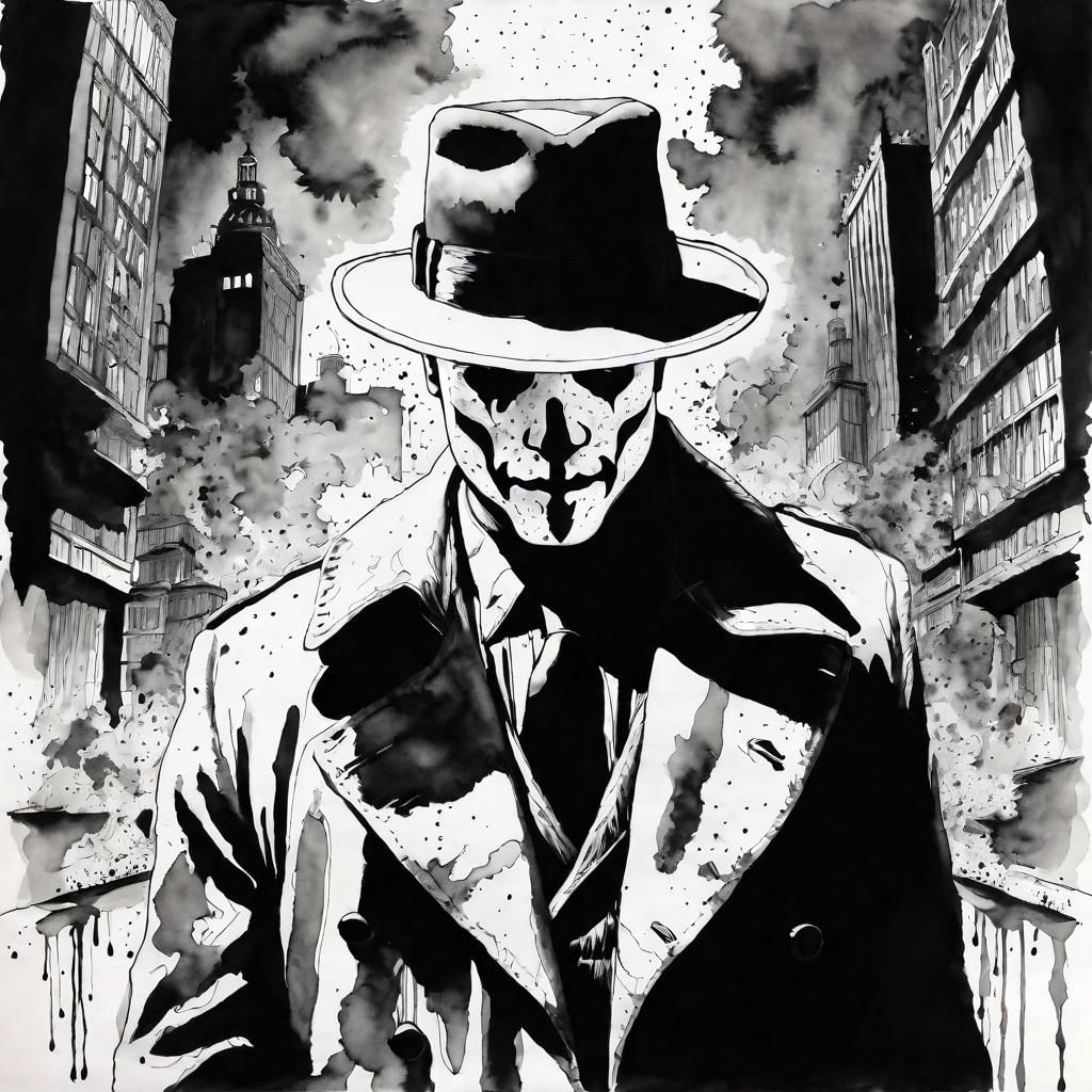 Portrait of Rorschach of The Watchmen