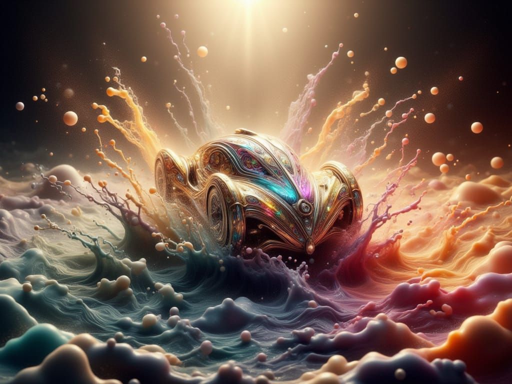 <lora:FiosLiquidBaroque:1.0> Car in liquid ink splash art style