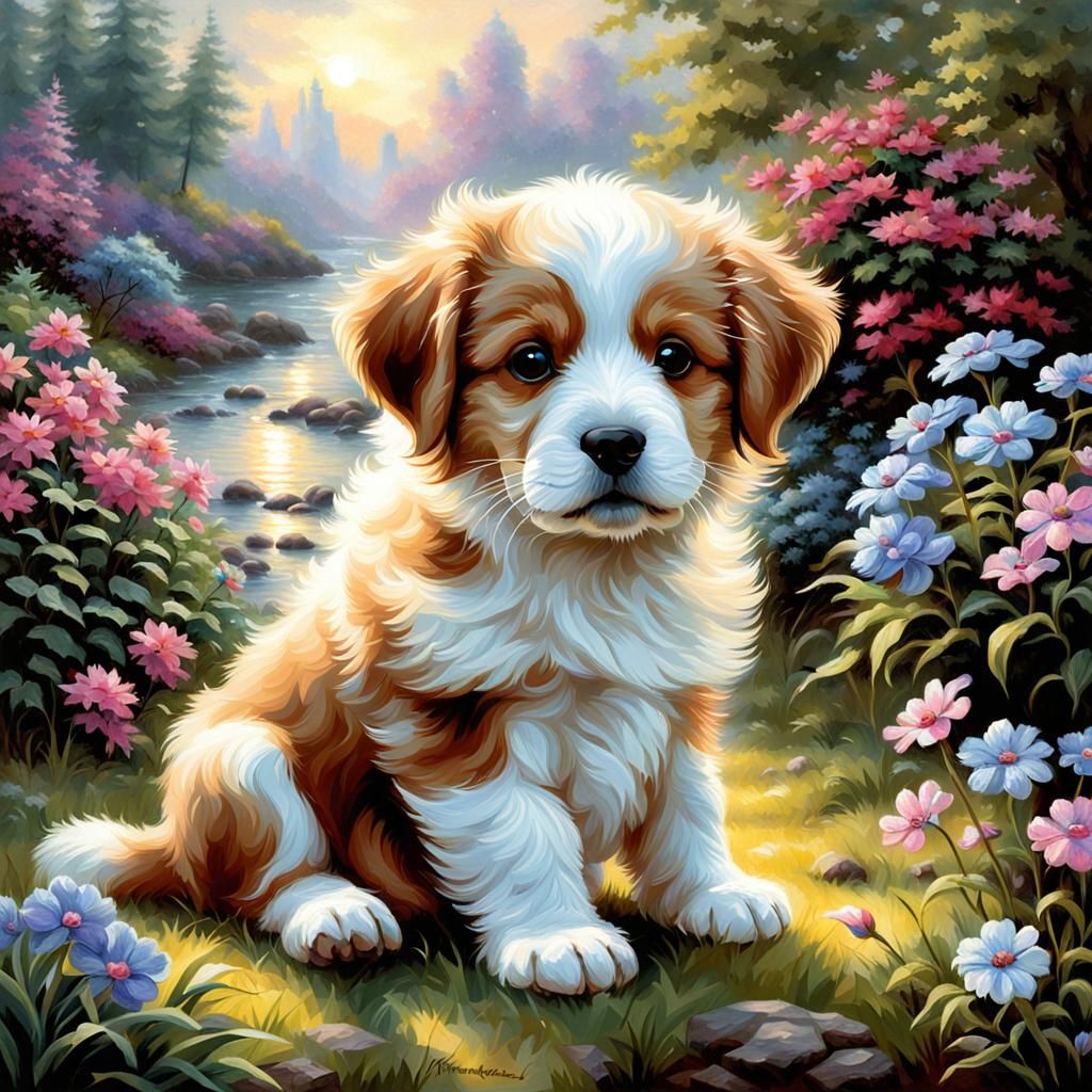 A beautiful cute puppy