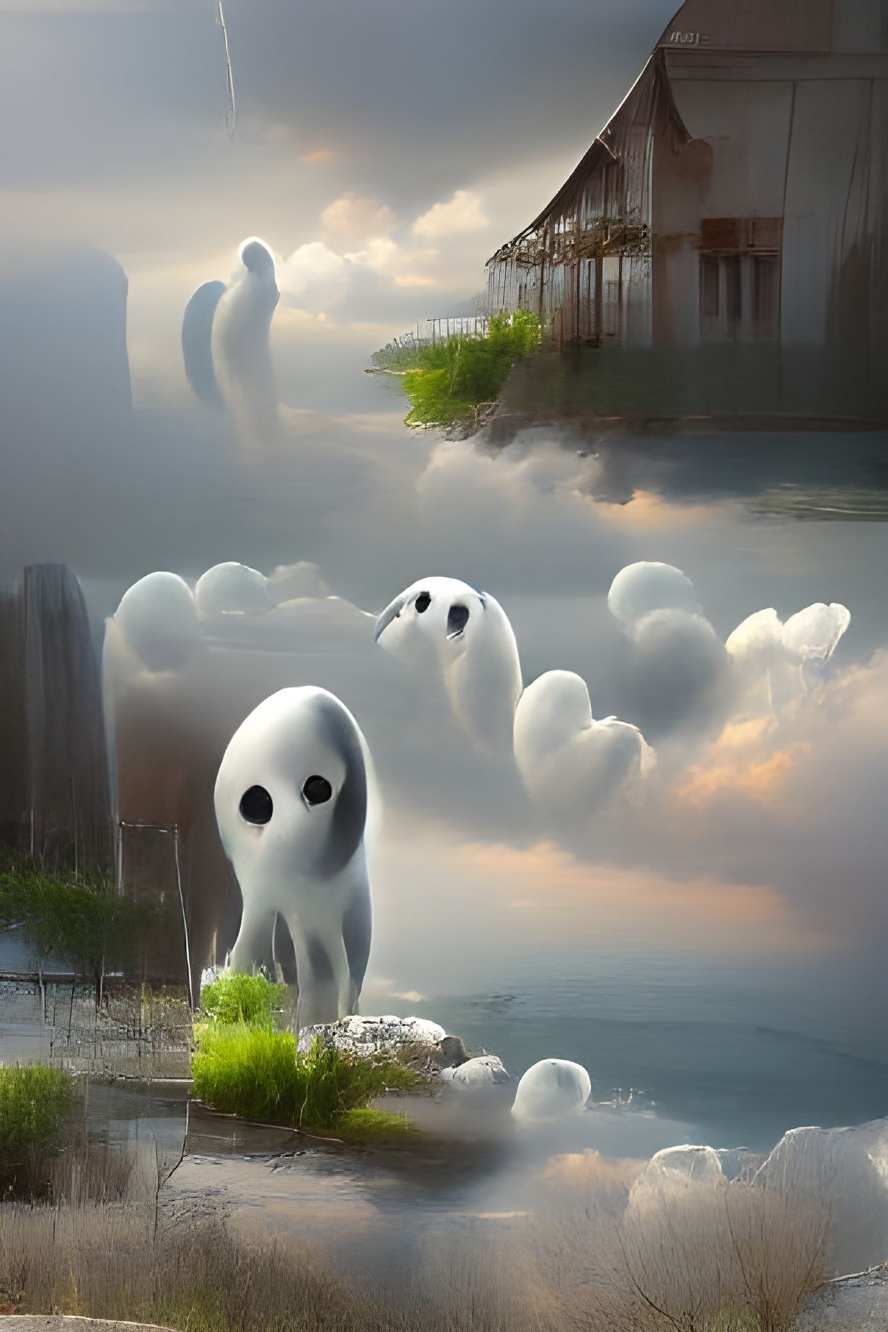 Cute Ghostly Appearance - AI Generated Artwork - NightCafe Creator