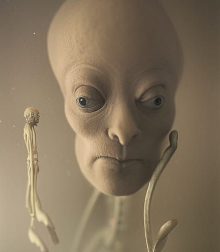 Surrealistic Worms: A Dreamlike Stopmotion Photograph
