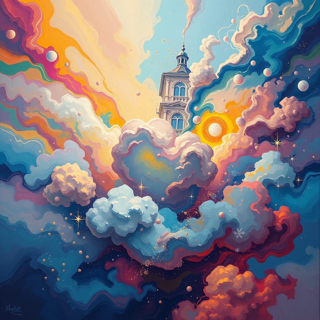 Vibrant Dreamscapes in Whimsical Surrealism