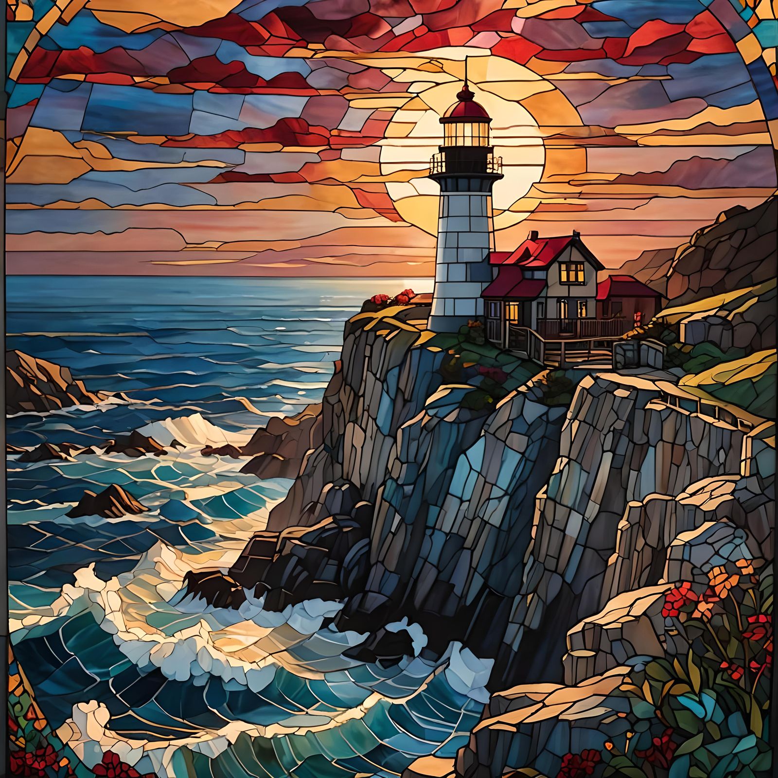 Sunset Beacon  by @Chirminth