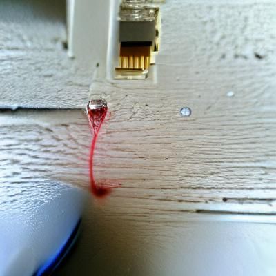 The last drop of blood from an ethernet cable