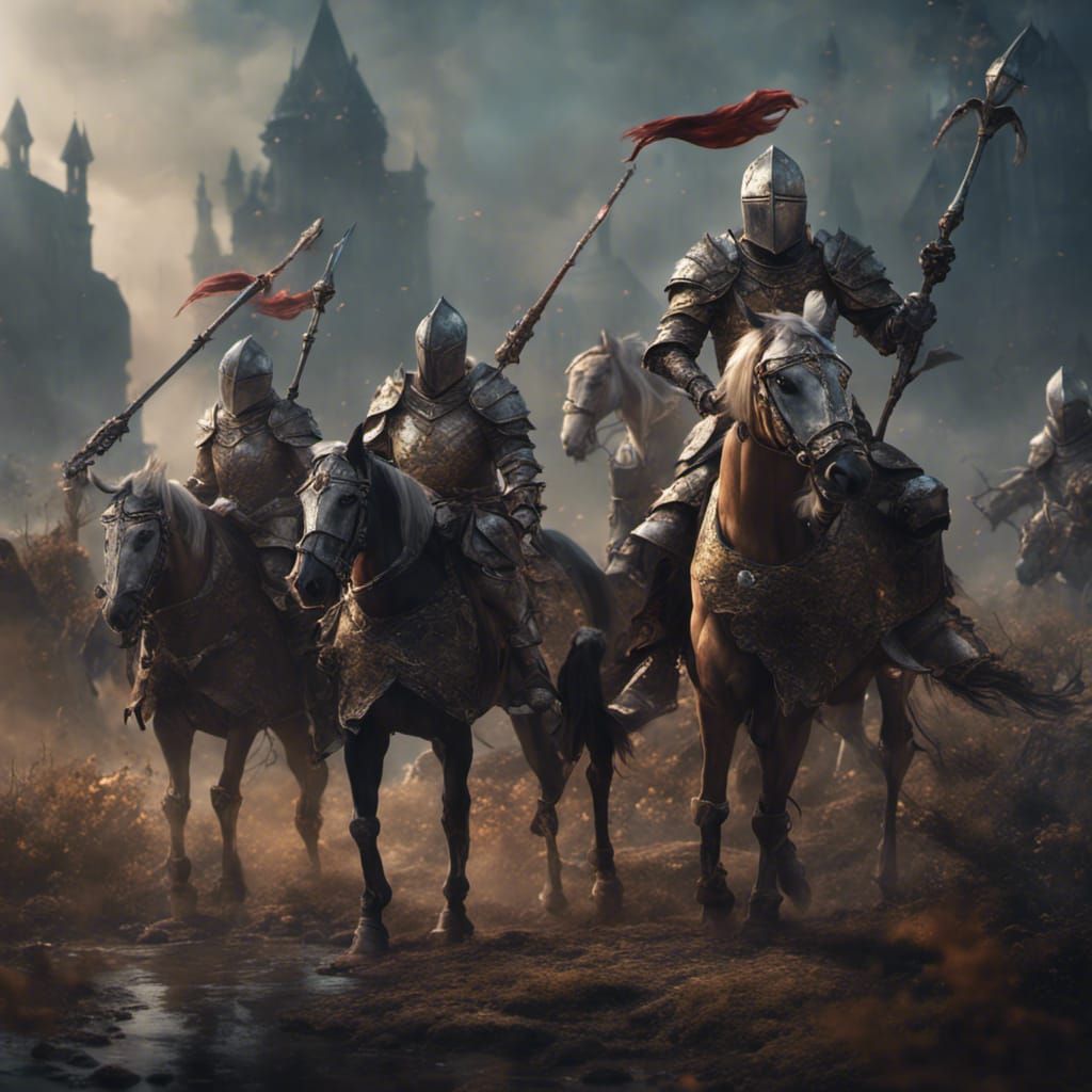 Knights with lances