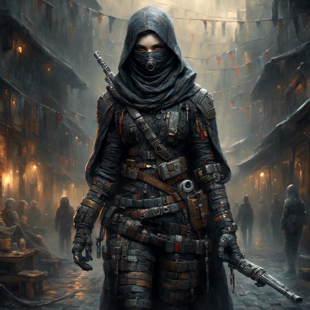 <lora:Thunderstrike:1.0> assassin