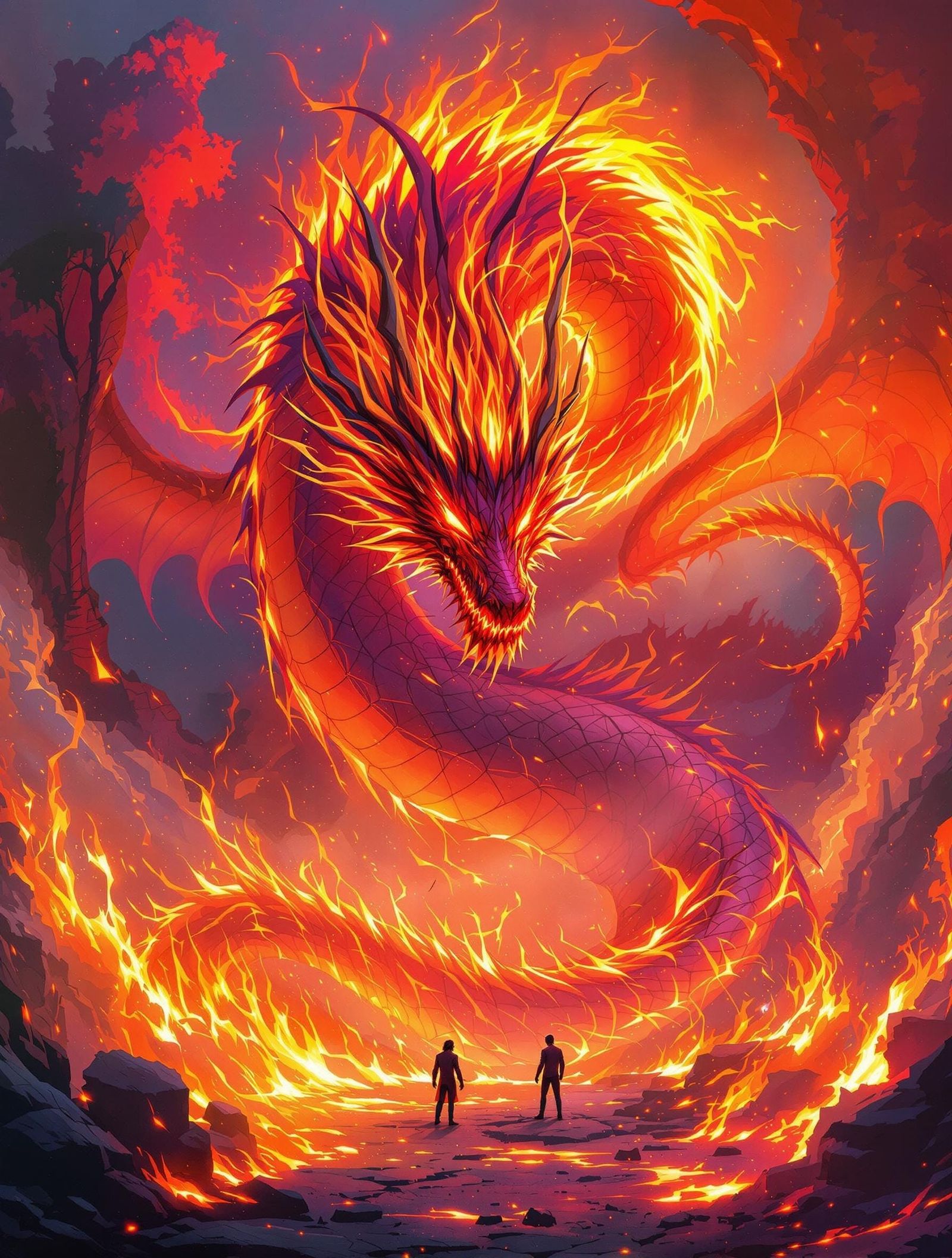 Flame Timeless Dragon  by @NUN
