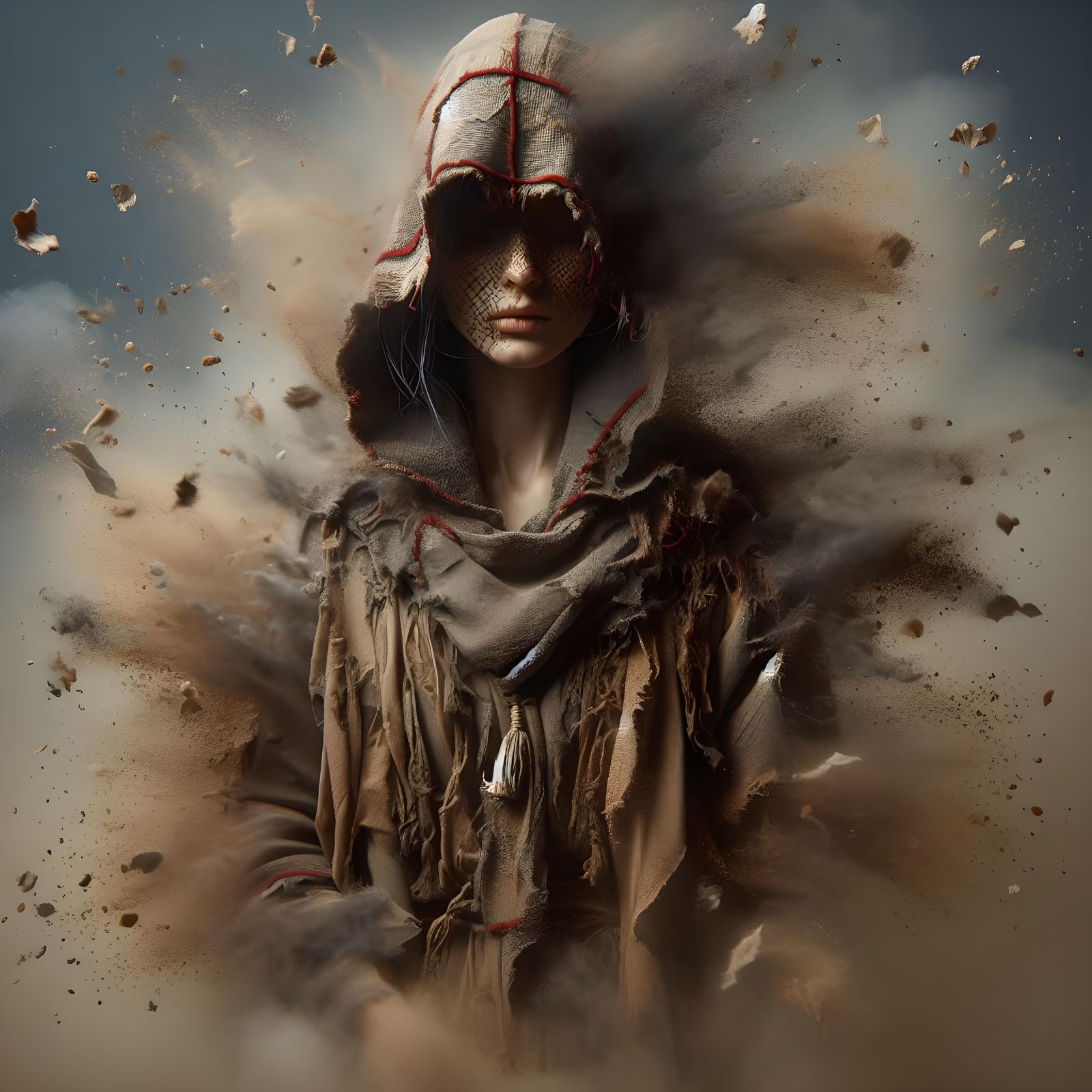 Beneath the Red Stitches… [Inspired by COD Marionette skin]