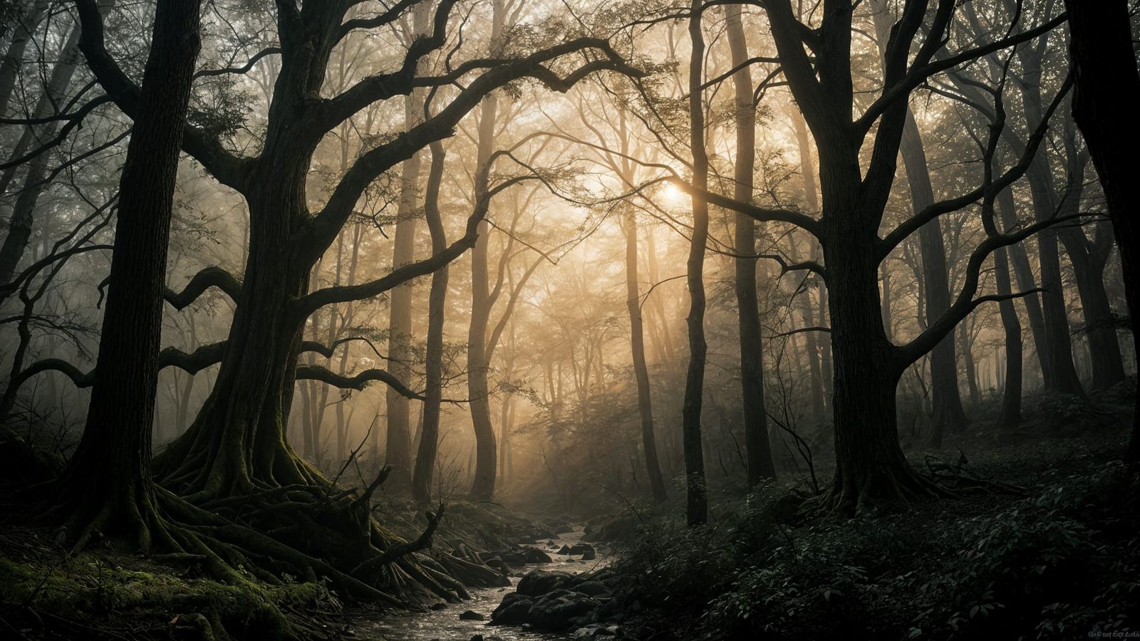 Golden hour in forrest  by @Riku Makirinne