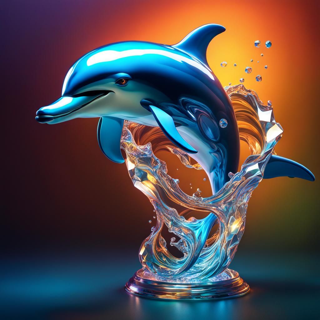Dolphin In Crystal
