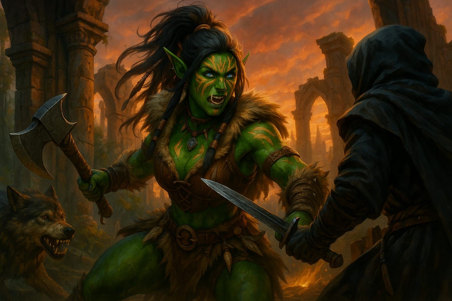 Female Orc duel