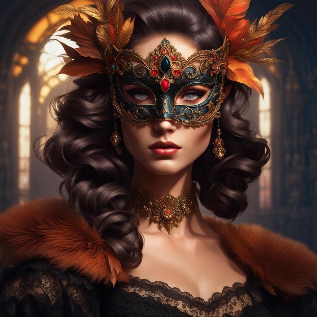 Masquerade masked woman - AI Generated Artwork - NightCafe Creator