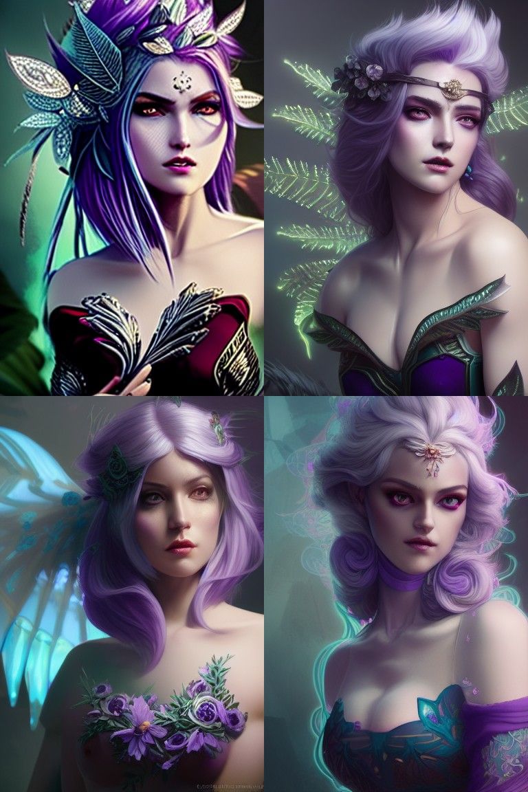 Beautiful Sinister Goddess with Amethyst Breastplate