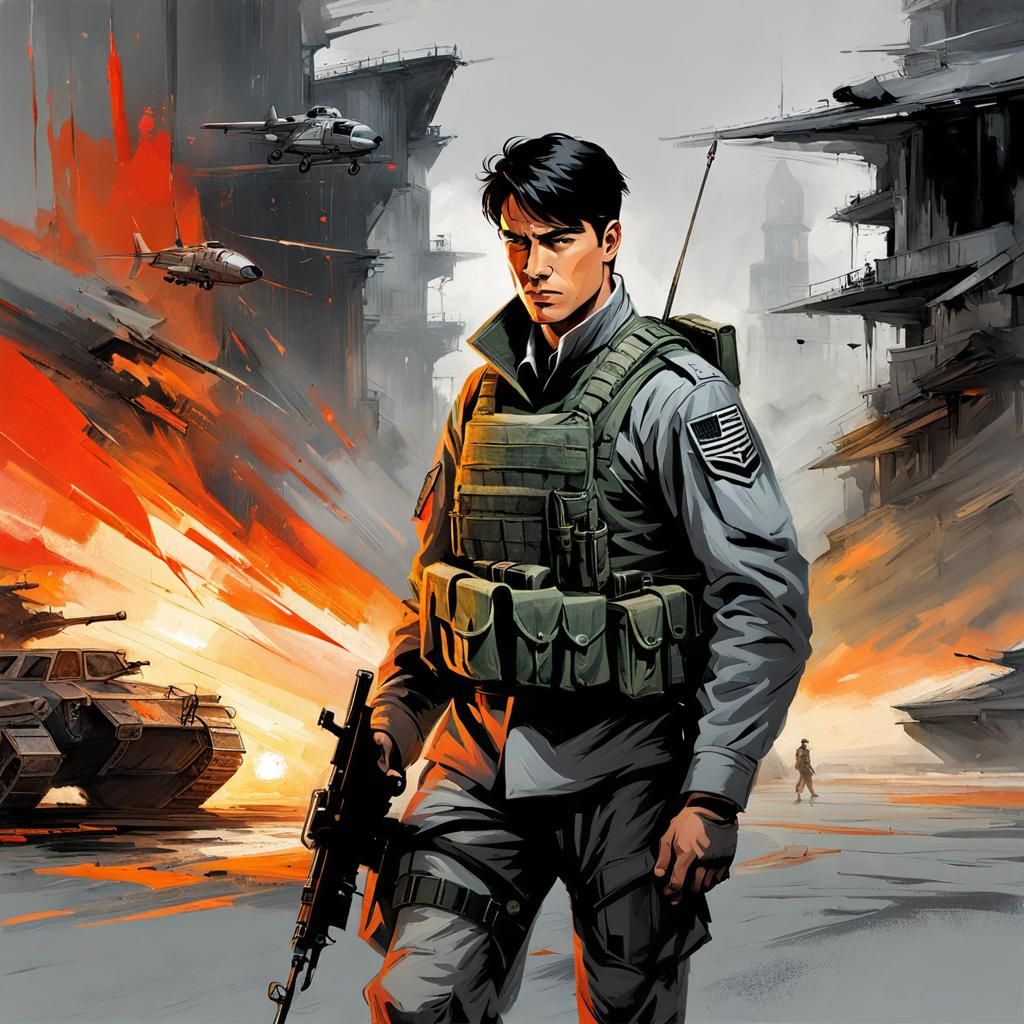 A portrait of a soldier