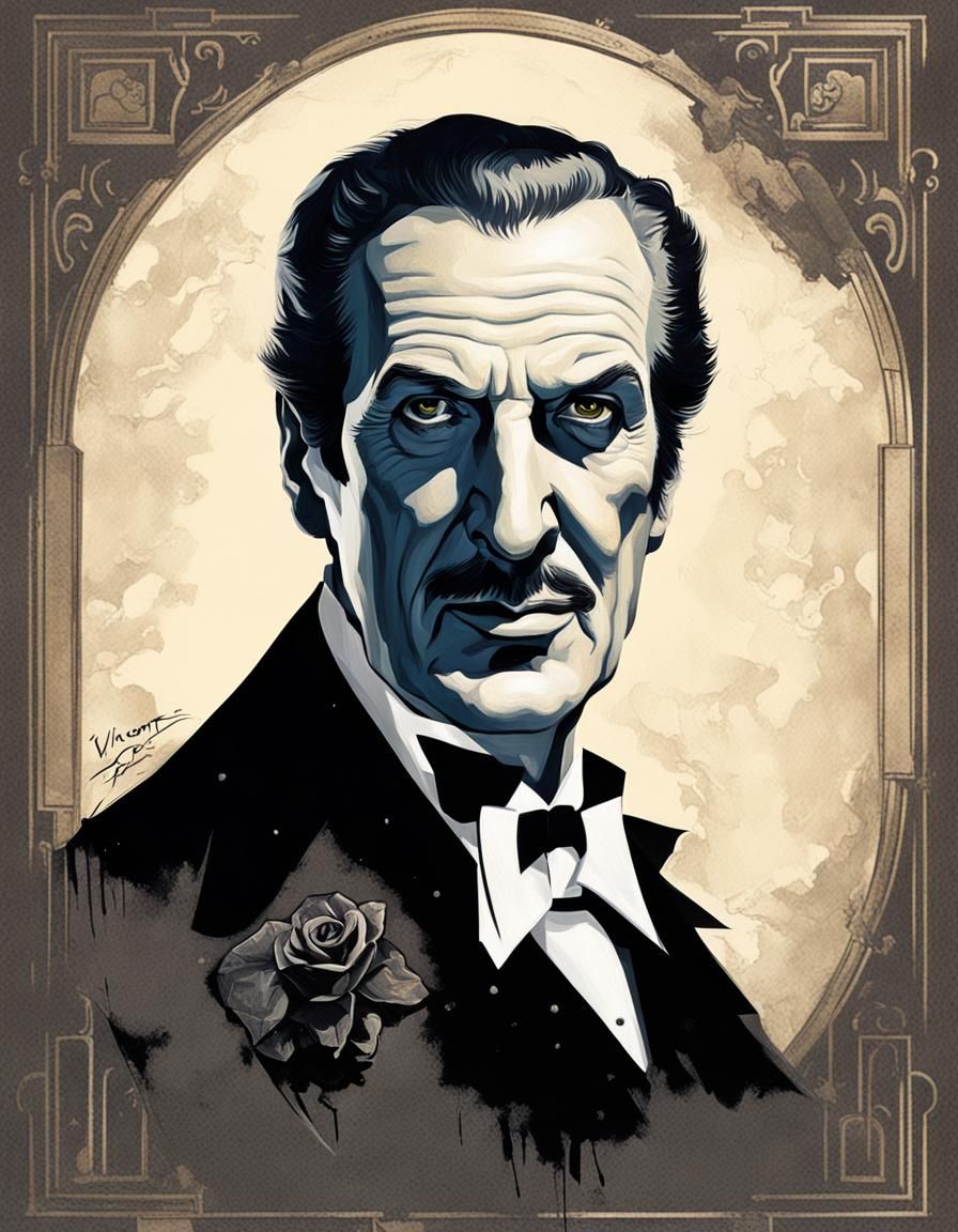 Vincent Price portrait  by @Benj
