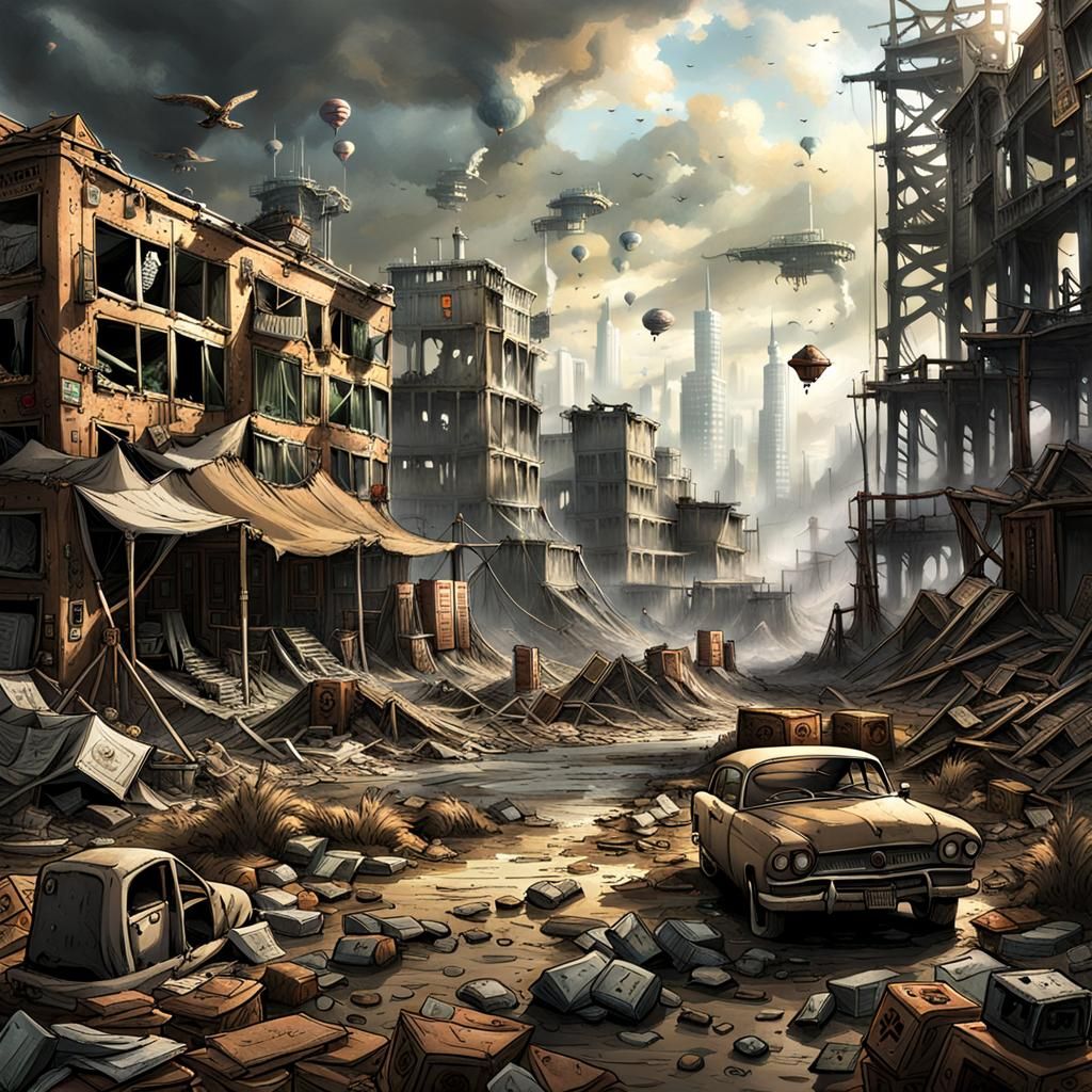 Post apocalyptic wonderland - AI Generated Artwork - NightCafe Creator