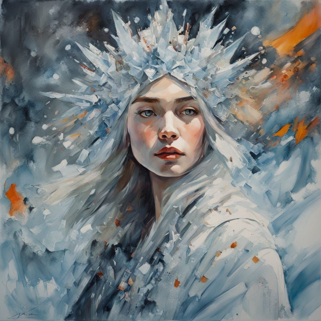 By Paul Lovering and Mattias Adolfsson and Russ Mills and Victo Ngai and Alexander Jansson:: Double exposure, portrait of a proud and cold I...