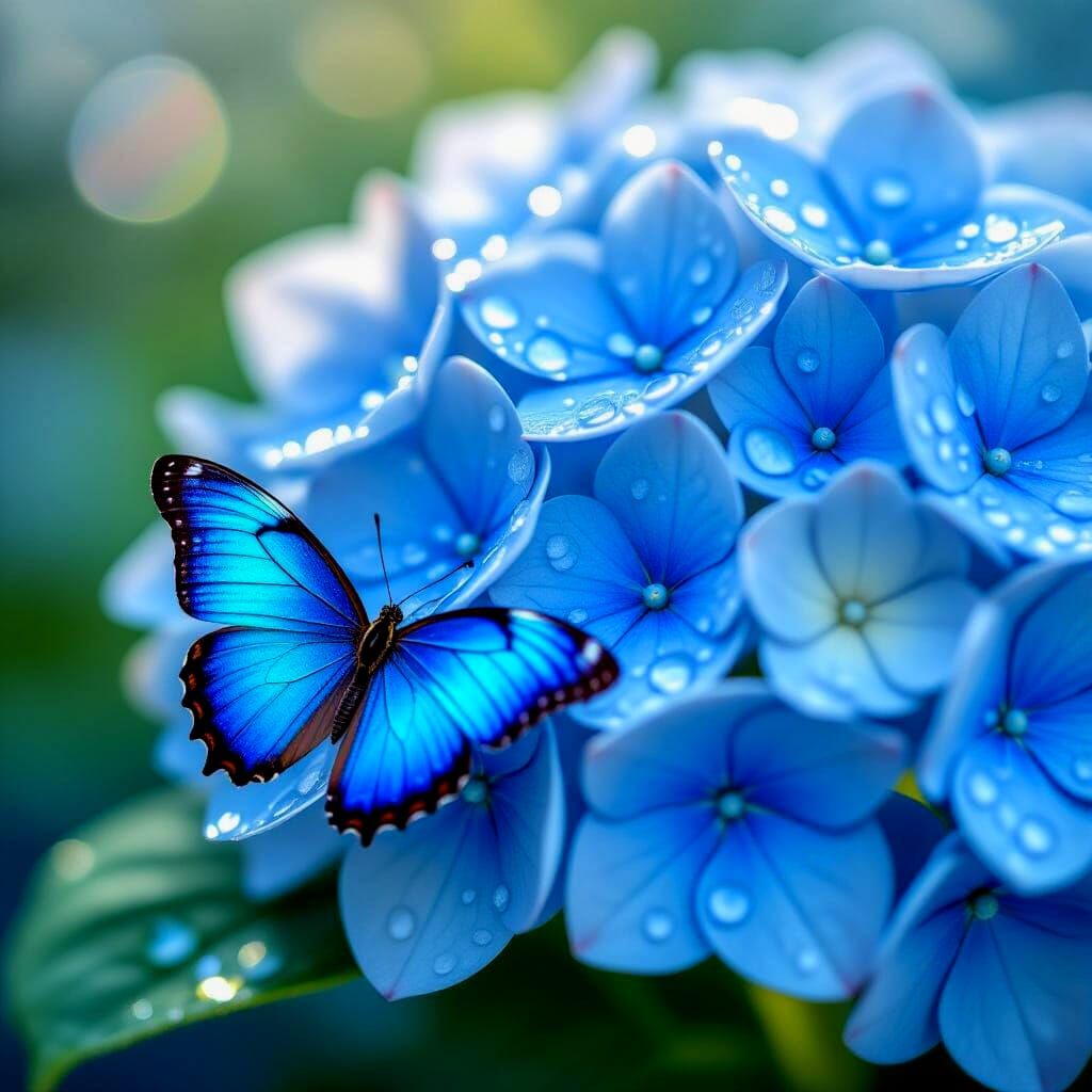 Dewdrops and Butterfly 🦋   by @Becca