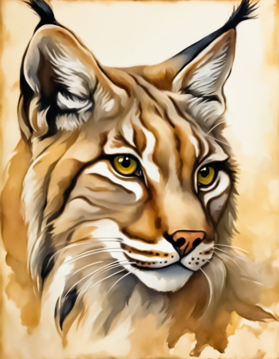Peinture de lynx