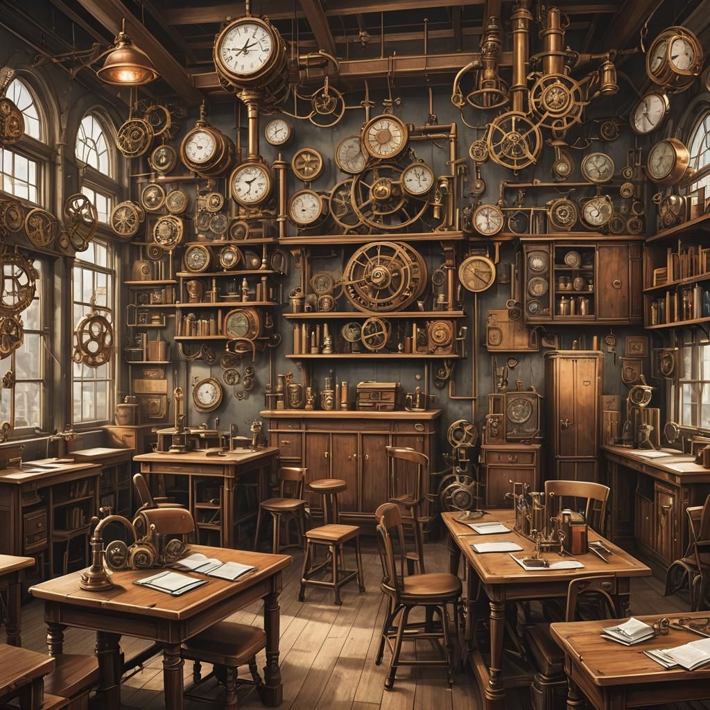 Steampunk classroom