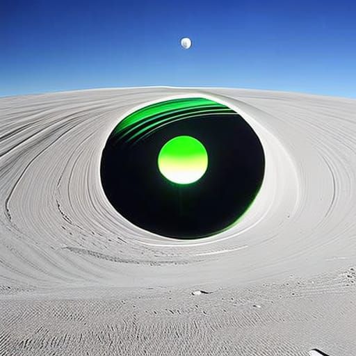 Black hole / Green sun