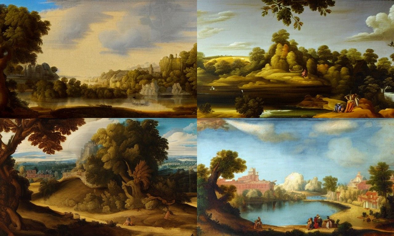 Landscape in the style of Baroque