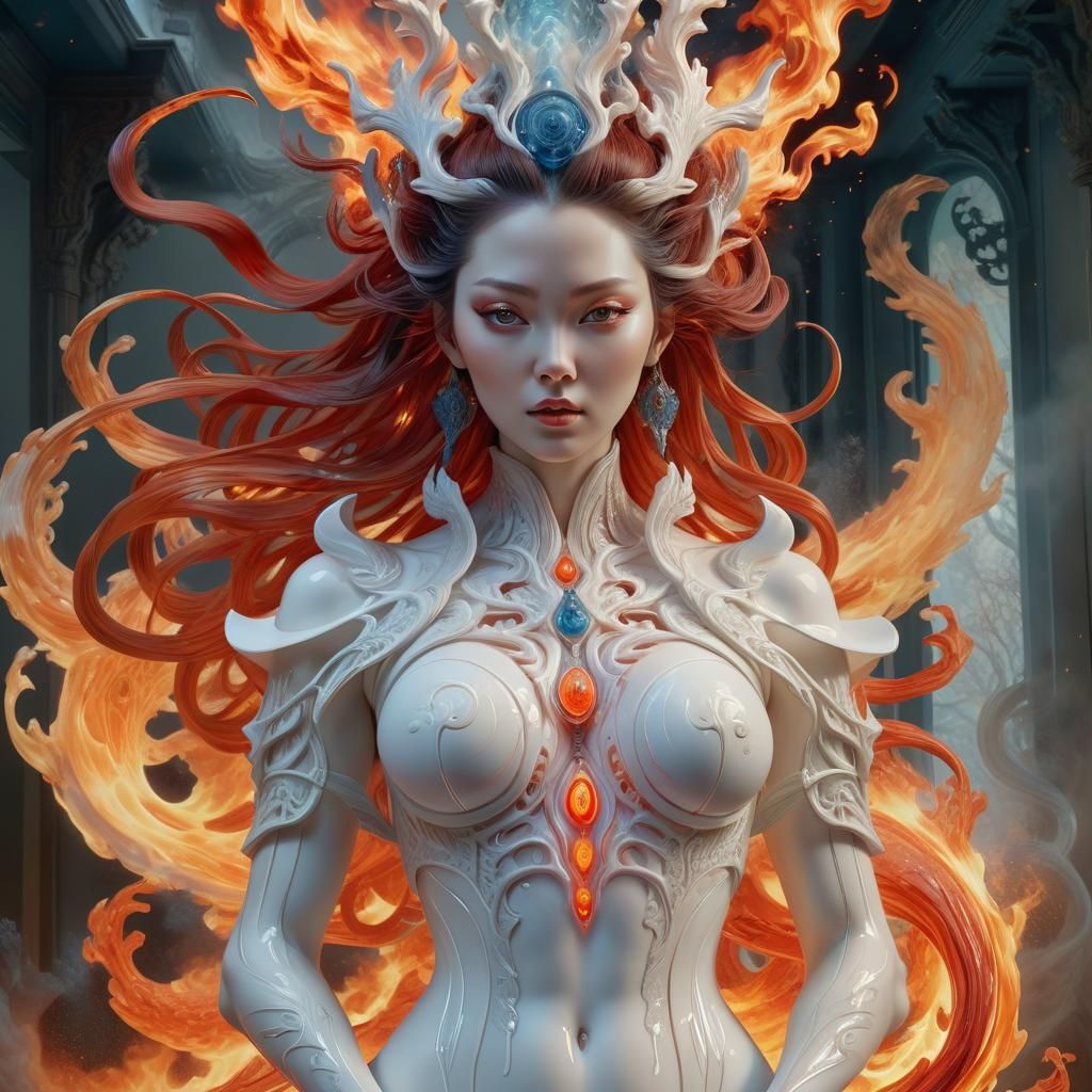 Goddess of fire  by @ProjectEast
