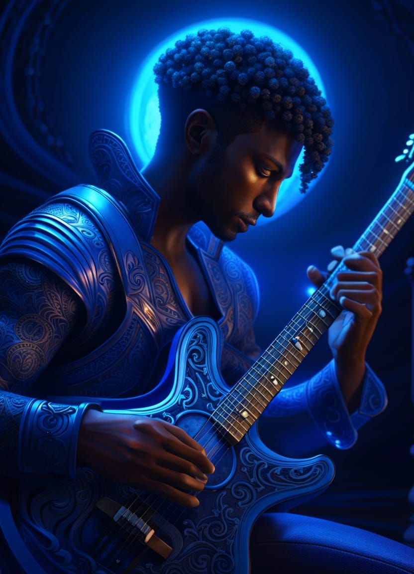 Blue Guitar  by @MelanieL