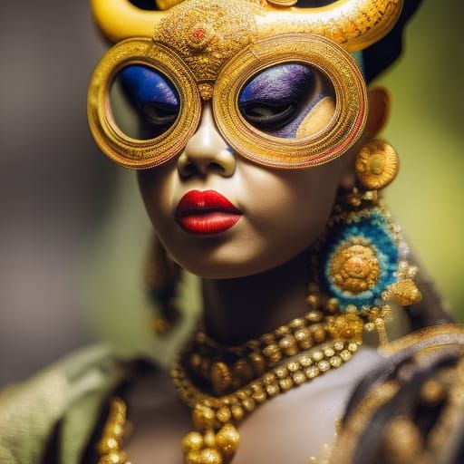 Balinese Dancer in Fire: Giger-Inspired Photography