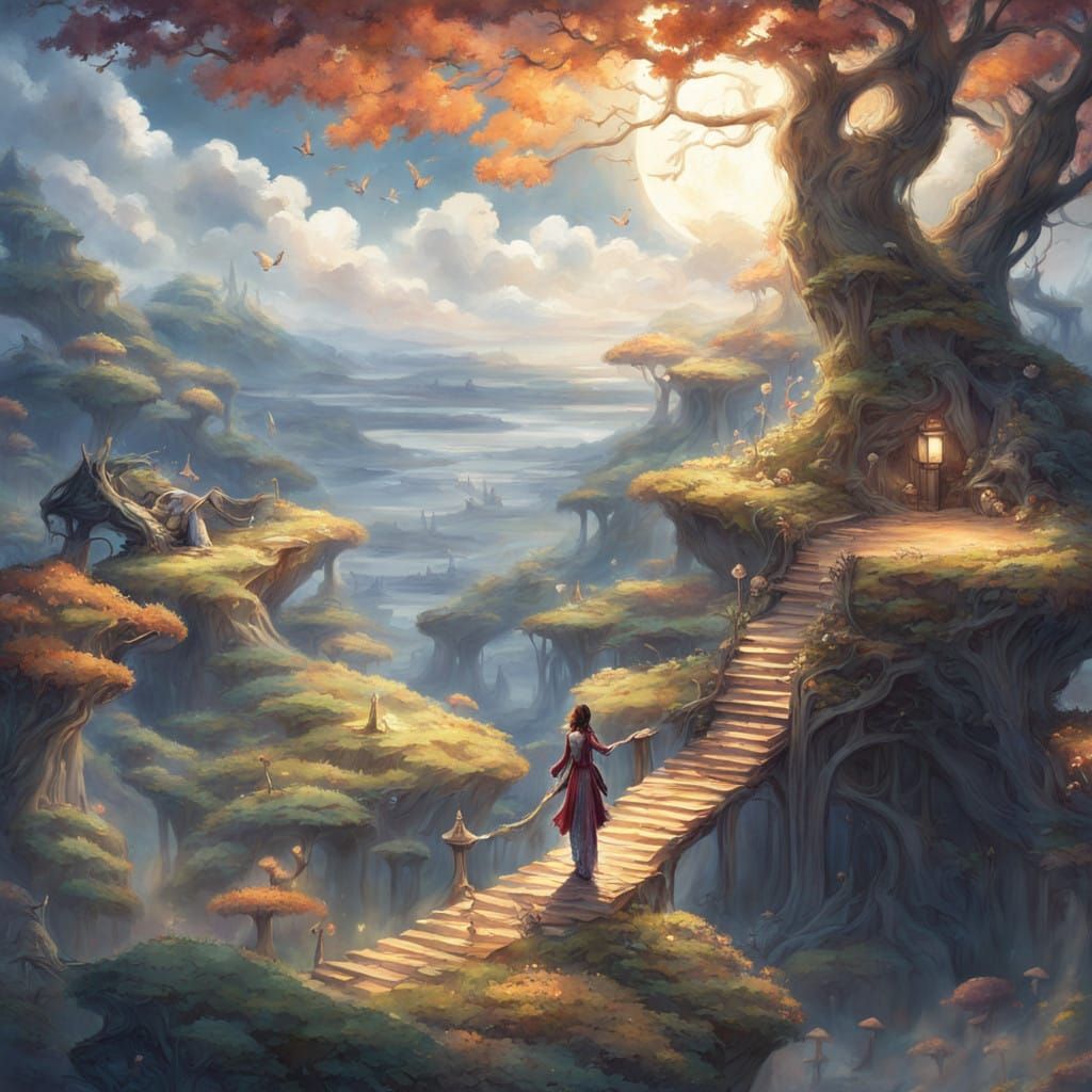 Ethereal Anime Goddess in Moonlit Forest Glade