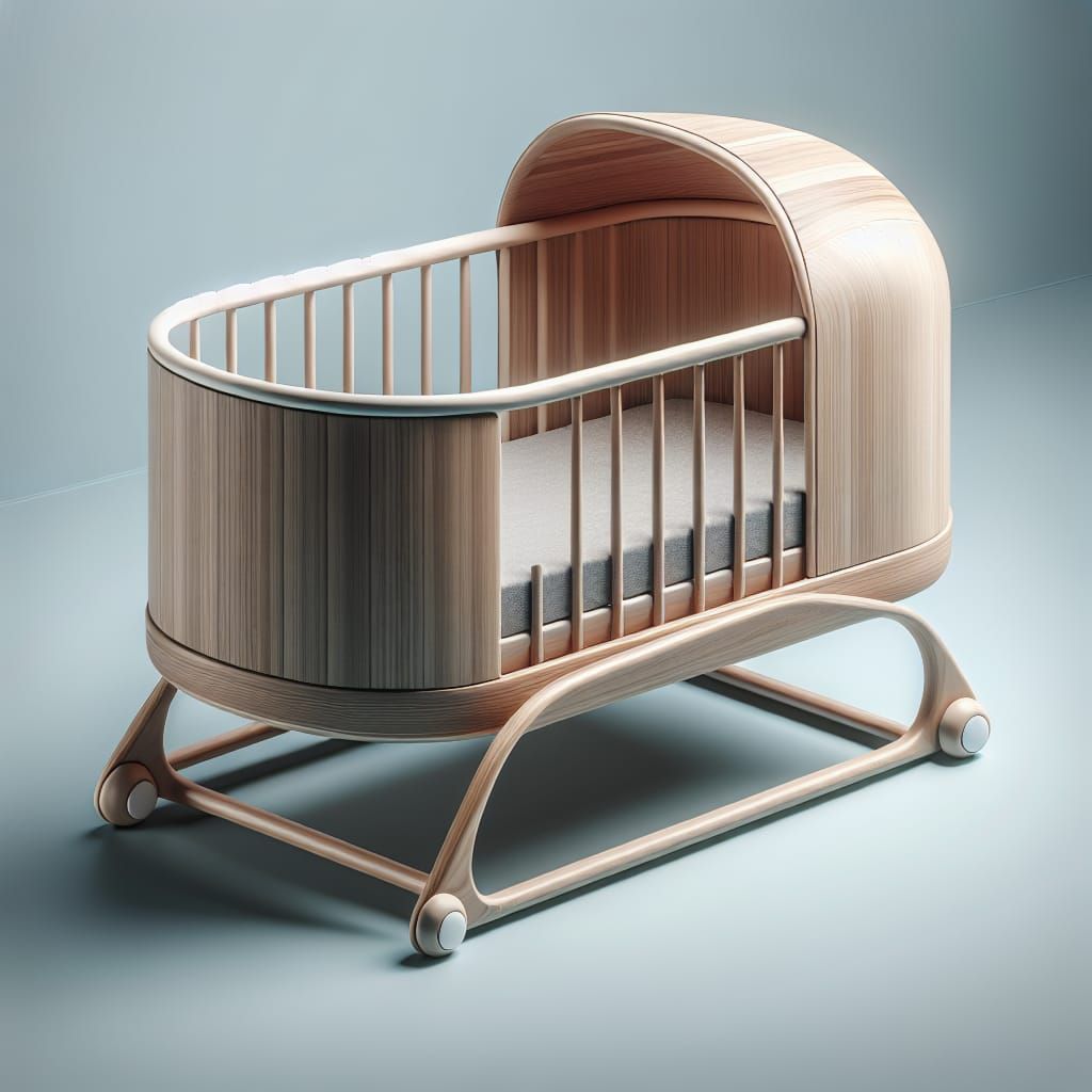 create creative new baby bed design, it takes wood texture w...
