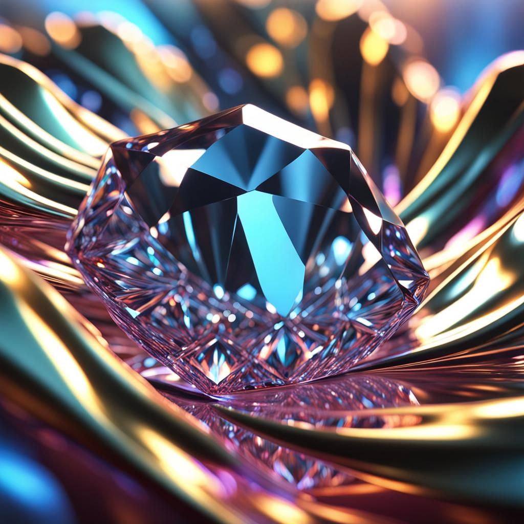 Dazzling diamond wave reflections