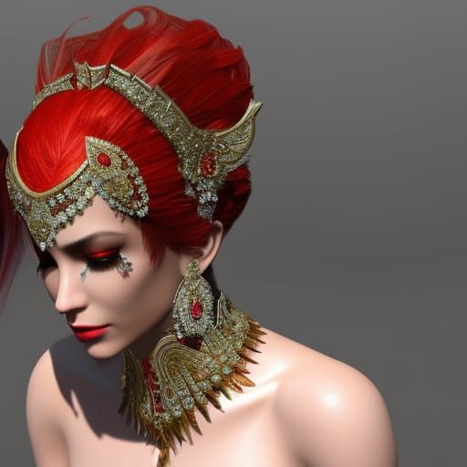 Red and sparkle look
