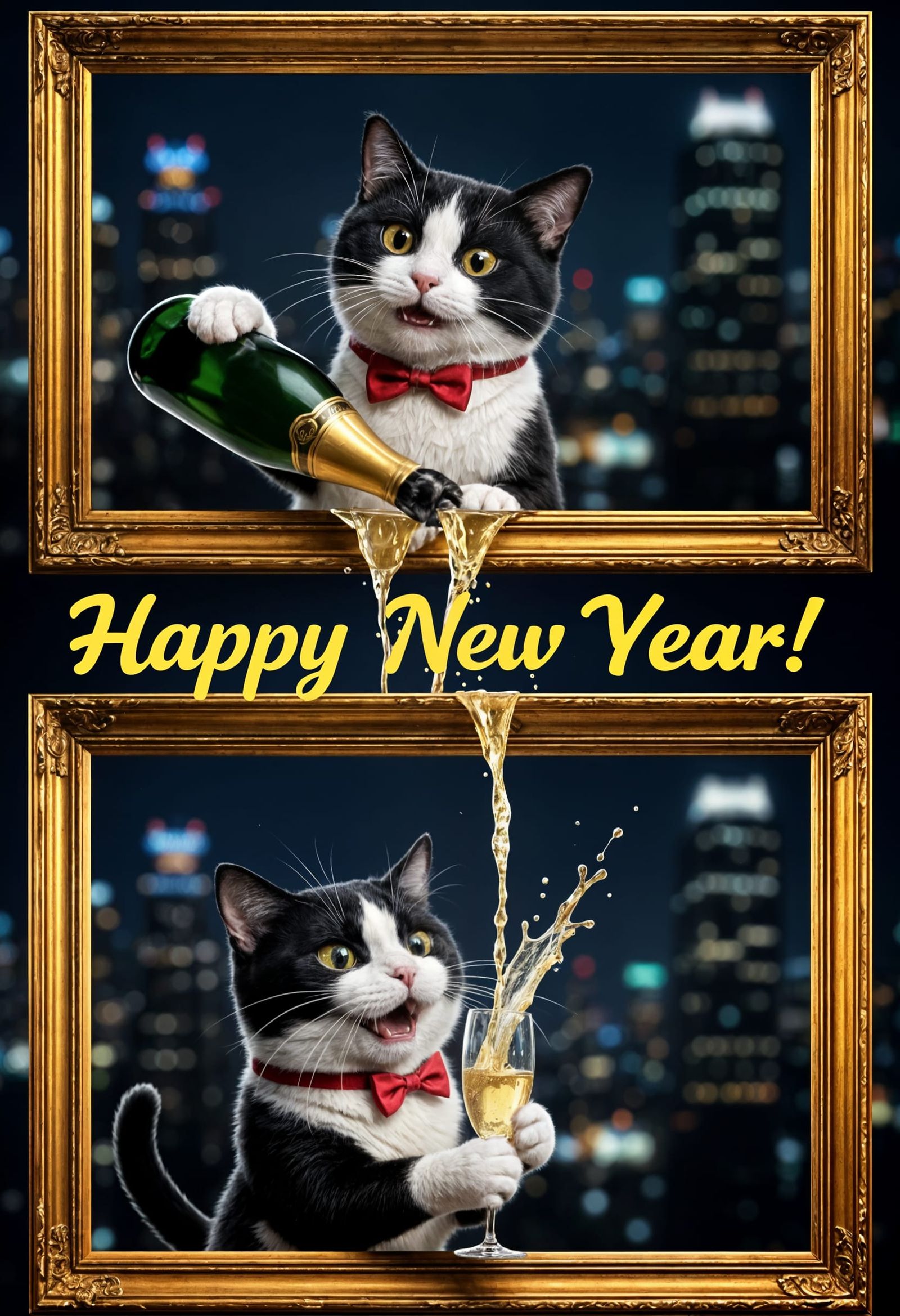 Happy New Year! 😸🥂  by @Marilu Valdez