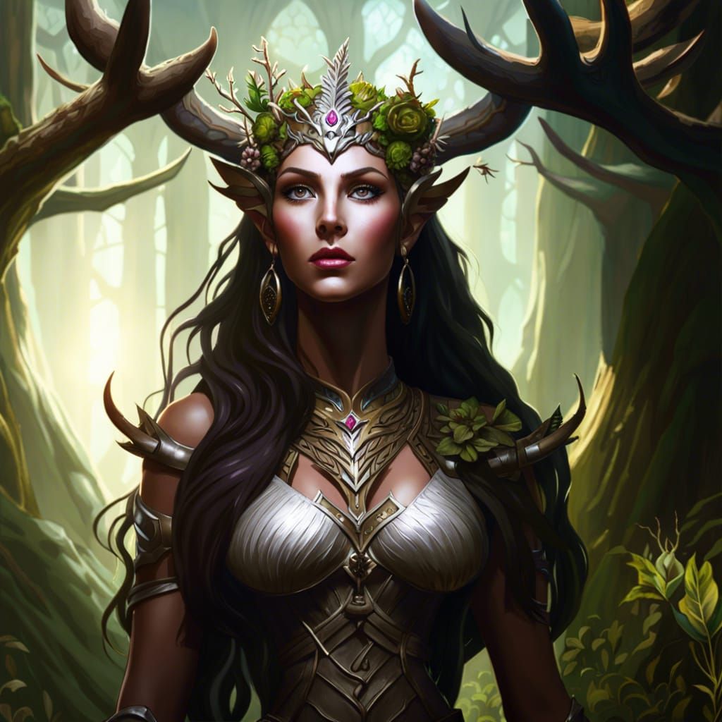 Deer dryad upgraded - AI Generated Artwork - NightCafe Creator