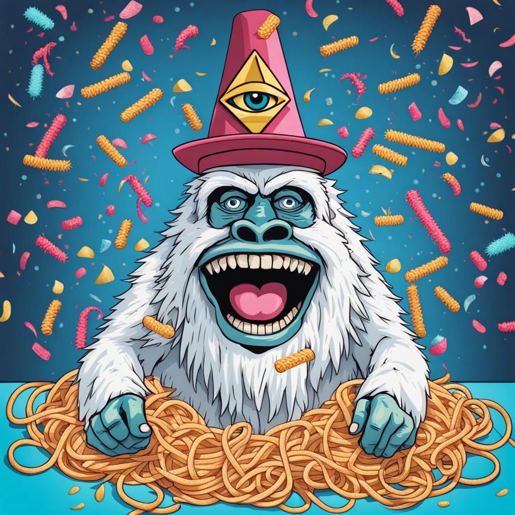 Confetti Spaghetti Yeti in the illuminetti