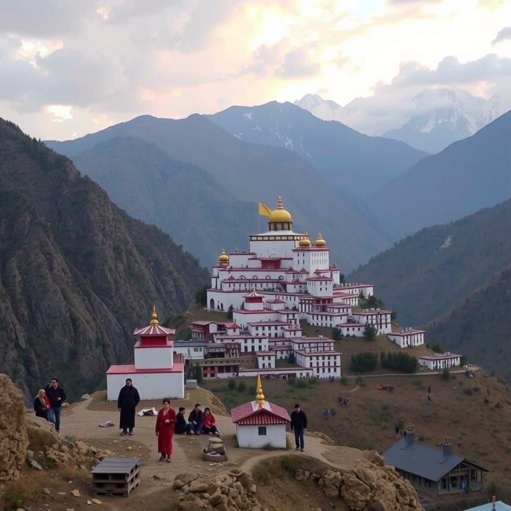 Tibetan Landscape in Vibrant Colors