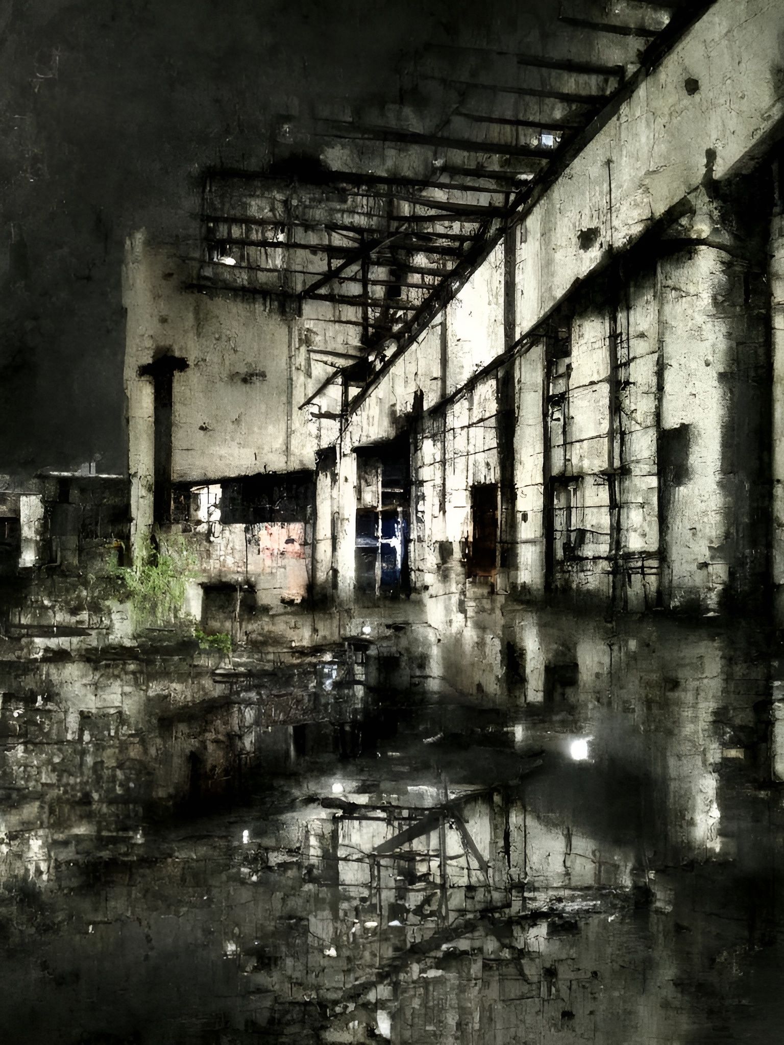 Liminal Abandoned Factory decrepit Rundown Falling apart collapsing ...