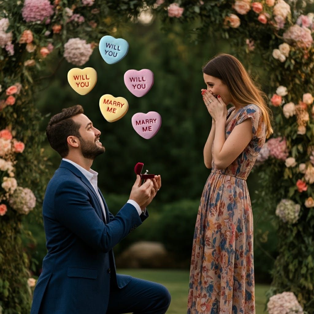 Flowers and Candy Proposal  by @DDegas