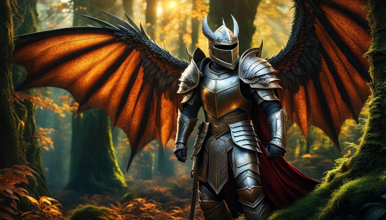 Winged Knight - AI Generated Artwork - NightCafe Creator