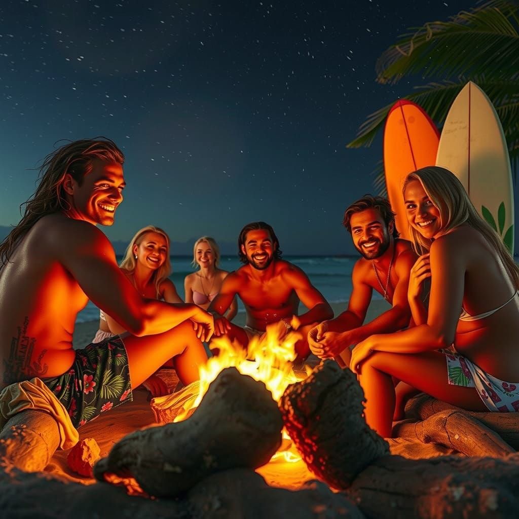 Surfing days, starlit nights!  by @Math Girl 