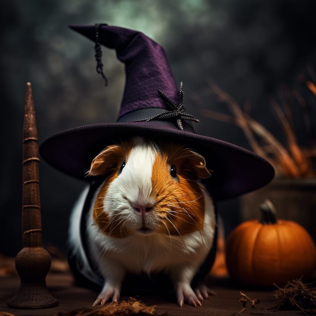 Guinea Pig Dressed As A Witch AI Generated Artwork NightCafe Creator 7iFIVtcfih4r2mBTbWZk 1 Uxhu5 