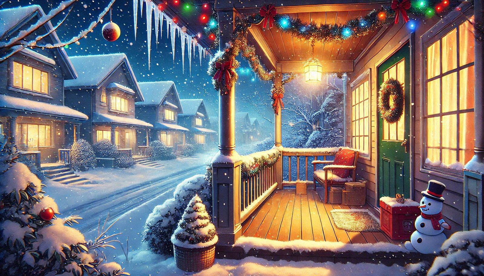 Lo-fi Christmas Porch