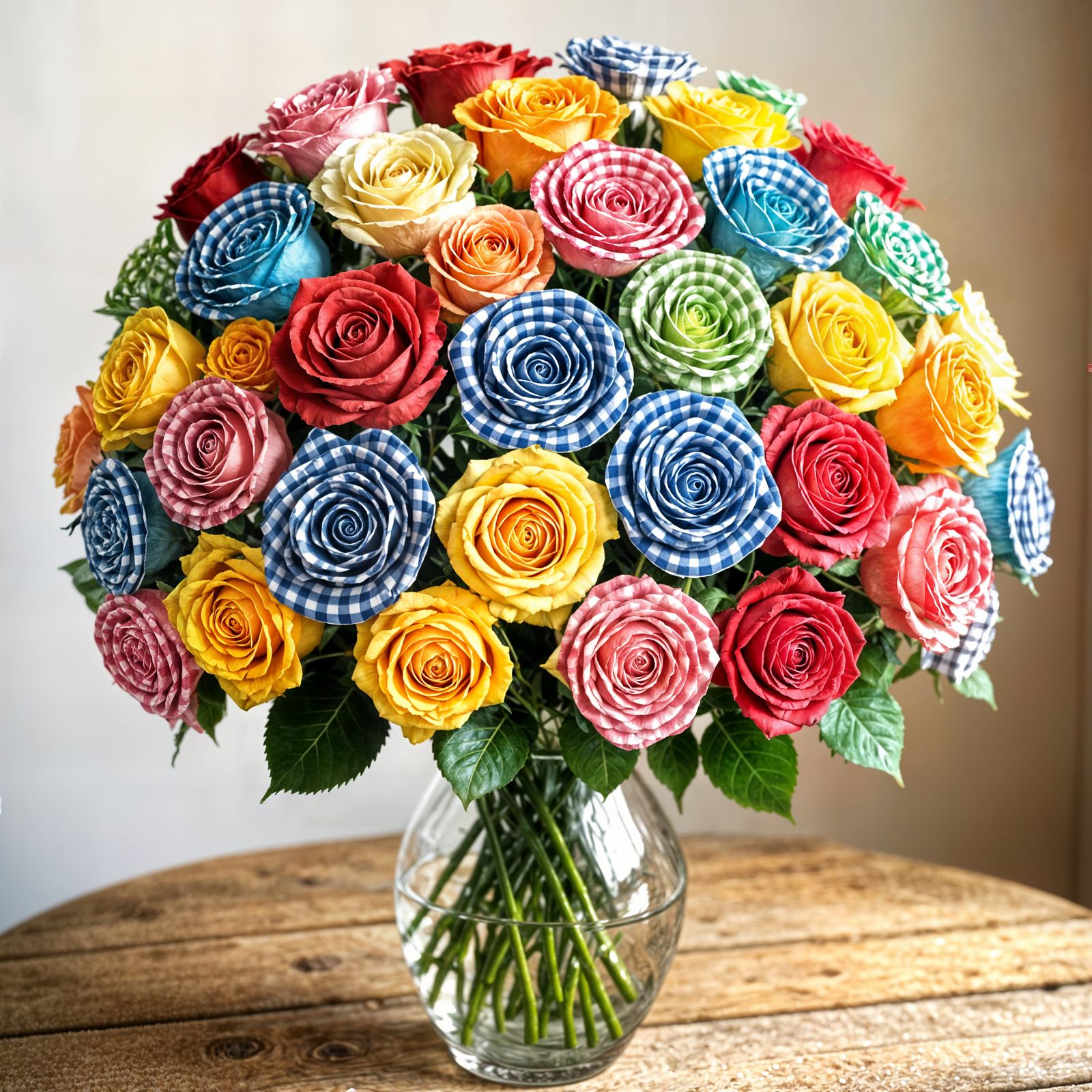 gingham bouquet  by @Charlotti